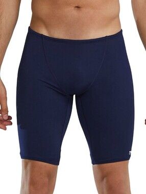 NWT TYR Men's Standard Durafast One Jammer Swimsuit Shorts Navy Blue - Size M 32